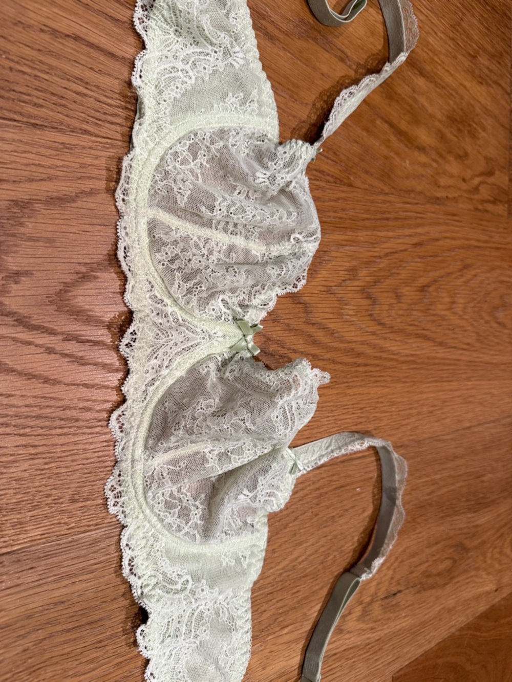 Aubade Sheer Lace Underwire Bra in Light Mint